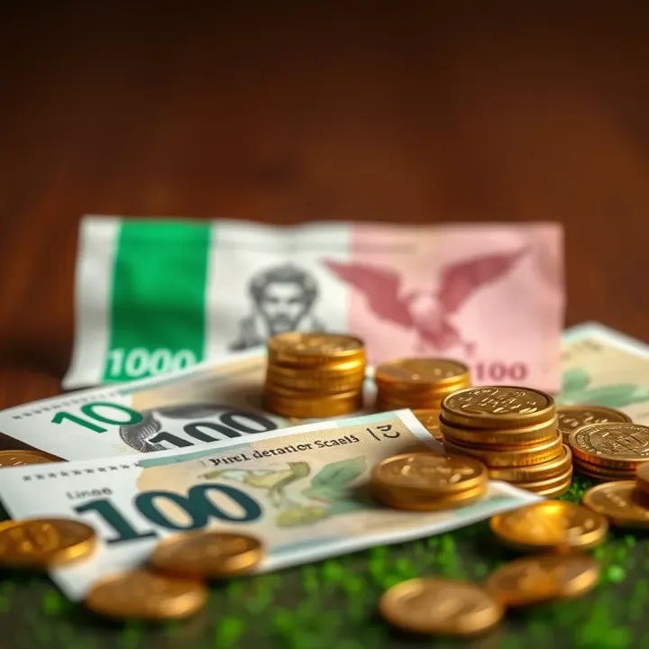 Illustration of Nigerian currency notes and coins with seamless online payment icons for betting deposits and withdrawals