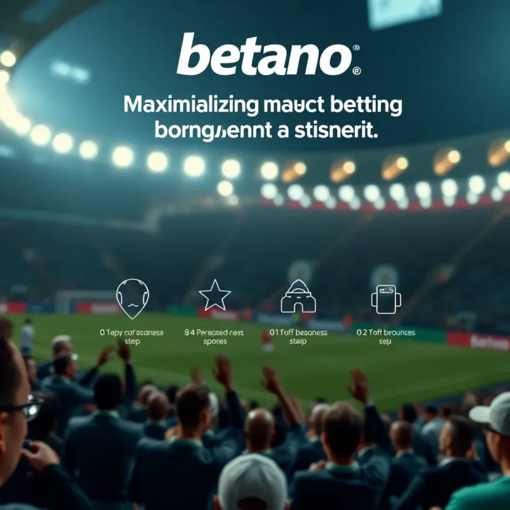 Graphic depicting steps to activate and maximise Betano betting bonuses in Nigeria