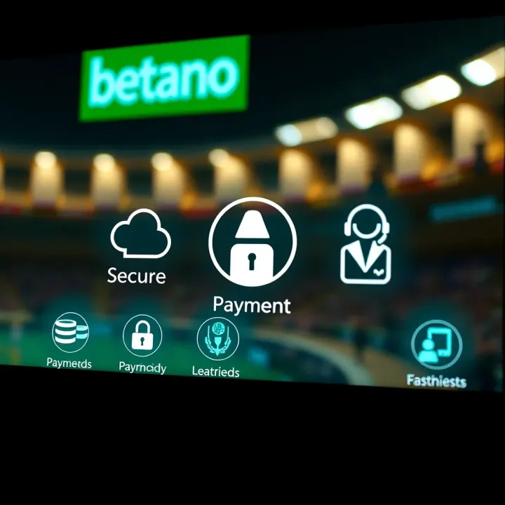 Secure online payment methods and customer support icons representing safe transactions on Betano