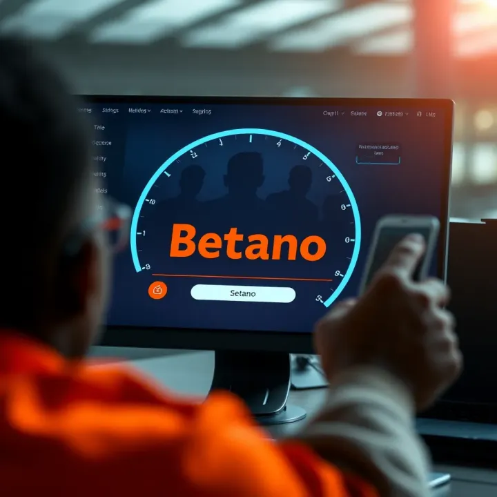 Secure account management and navigation features within Betano platform