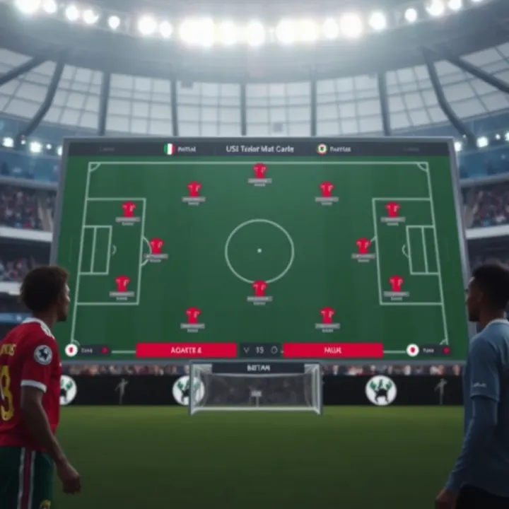 Tactical football board showing team strategies and player formations