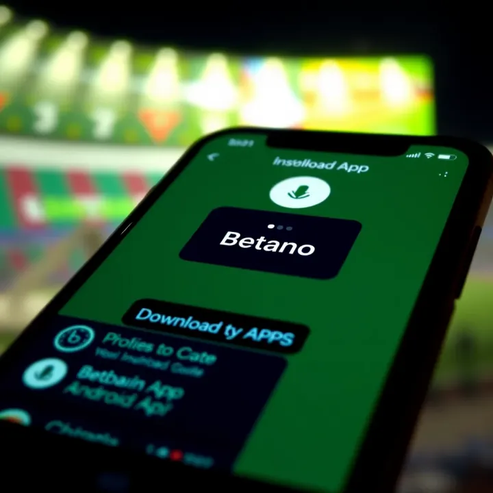 Installation screen of Betano Android app on a mobile device with a focus on the download button