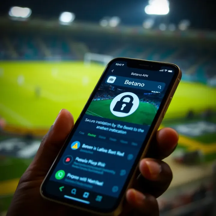 Smartphone showing secure installation and setup of Betano APK in Nigeria