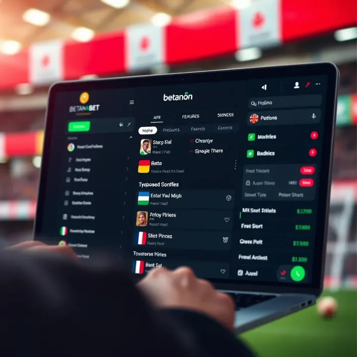 Secure online betting interface showing Betano app features for Nigerian bettors