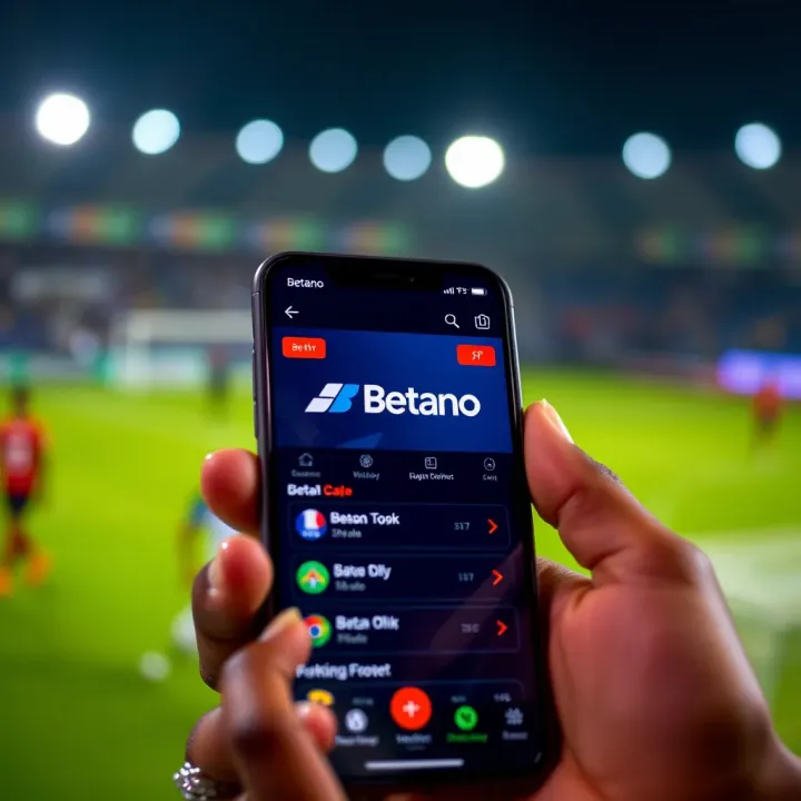 Smartphone screen showing the Betano app interface with betting options