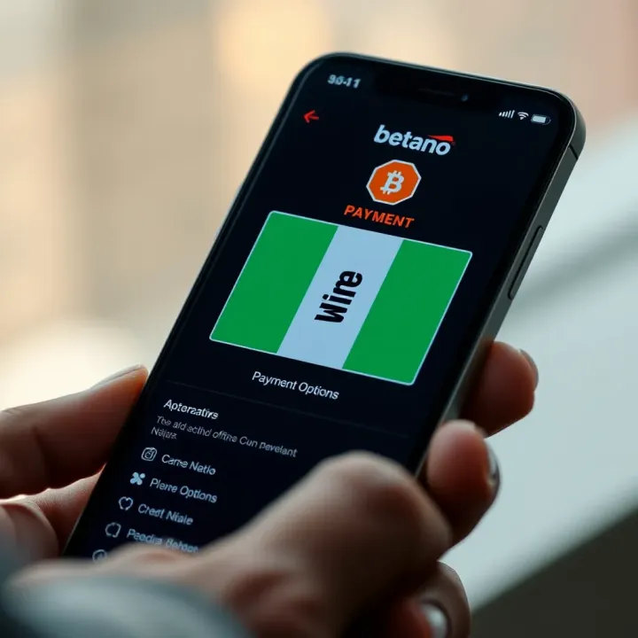 Smartphone showing payment options screen with Nigerian Naira currency symbol