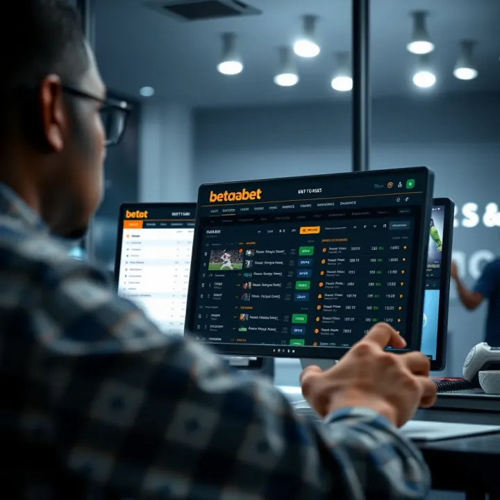User navigating Betano Bet NG website to place sports bets in Nigeria