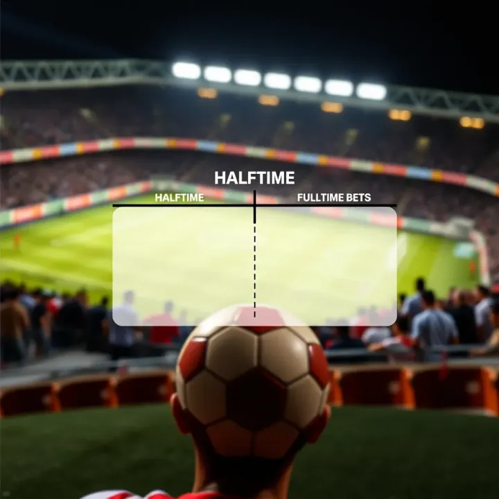 Diagram depicting betting strategies comparing halftime and fulltime football match results for better decision making