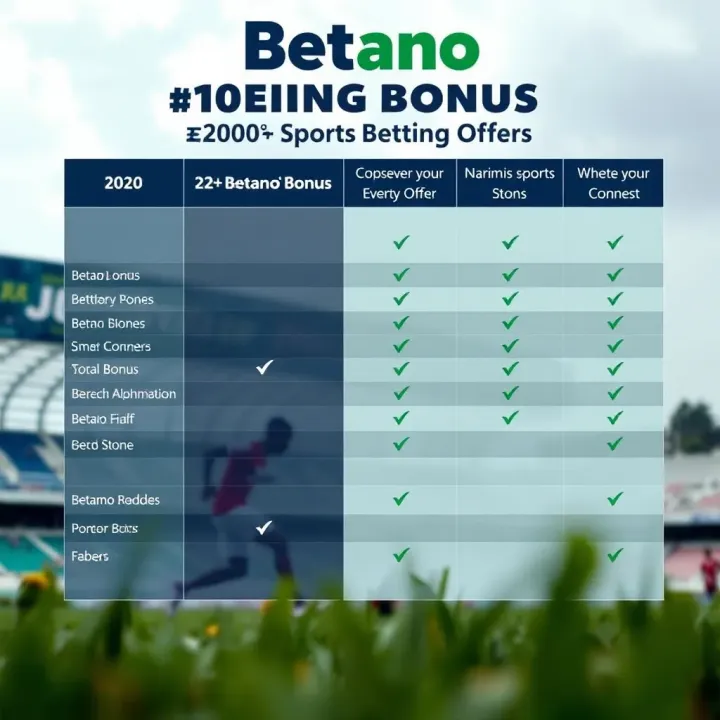 Visual comparison chart highlighting Betano bonus offer alongside other Nigerian sports betting promotions