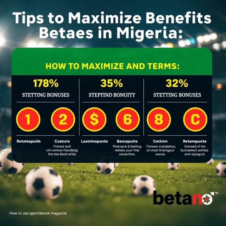 Graphic showing various betting bonuses and terms with a focus on maximizing benefits