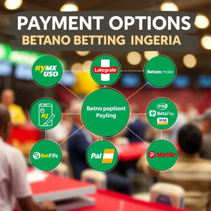 Graphic depicting multiple payment methods available for betting transactions in Nigeria