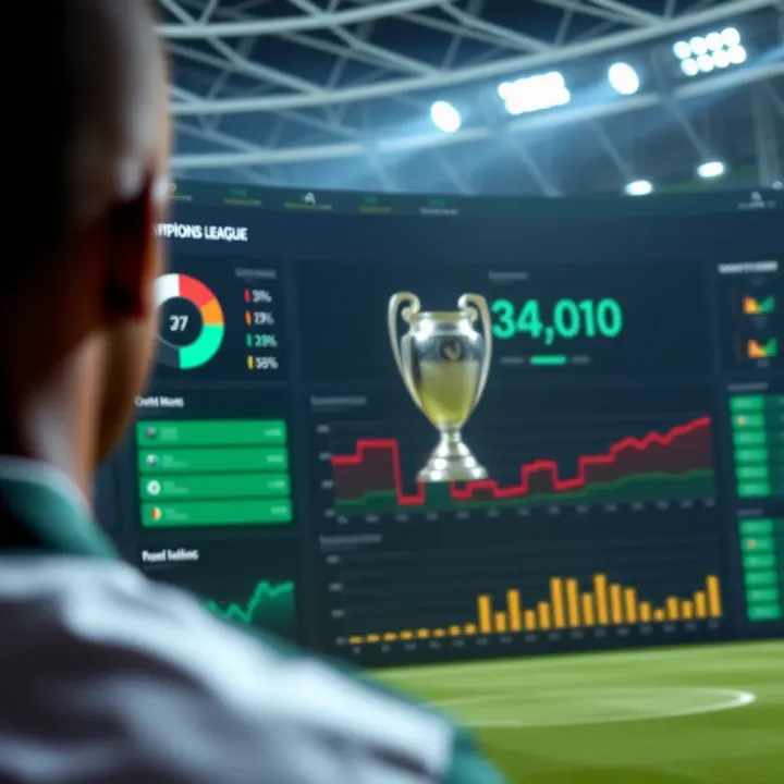 A digital dashboard displaying key football statistics and betting odds tailored for Nigerian sports enthusiasts