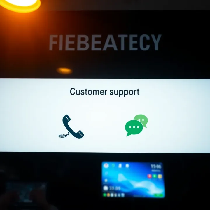 Customer support center with phone and chat icons indicating assistance options