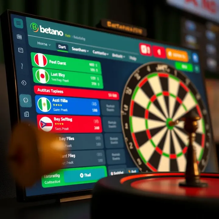 Digital betting interface showing darts betting options for Nigerian players