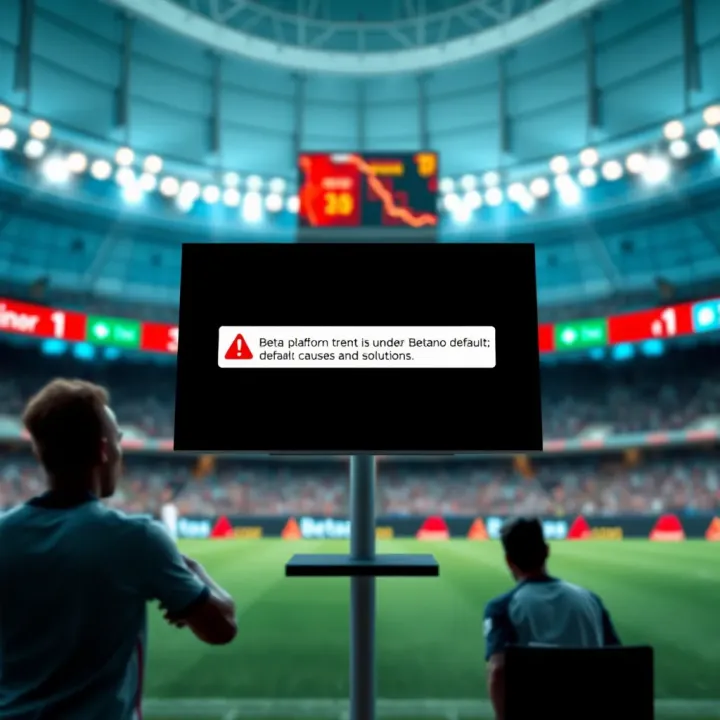 Illustration of a sports betting platform interface highlighting an error notification