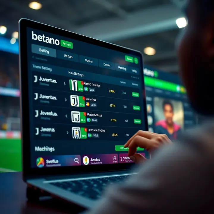 Betano sports betting interface showing Juventus match options
