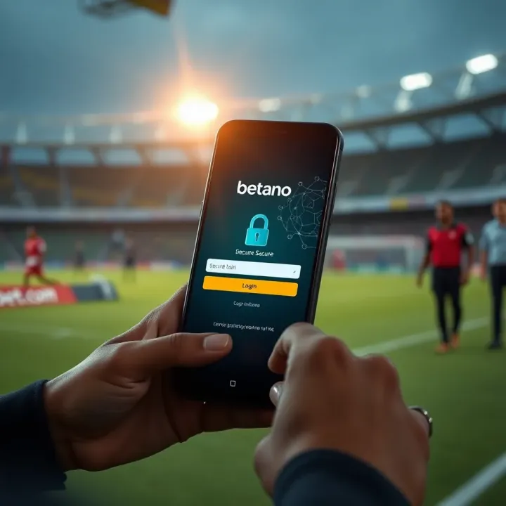 Betano login screen on Android device showing secure access interface
