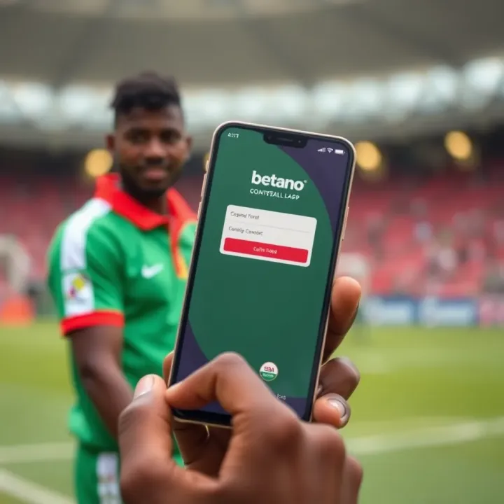 Screenshot of Betano app installation on Android smartphone