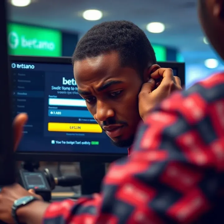User frustrated with login error on Betano platform screen
