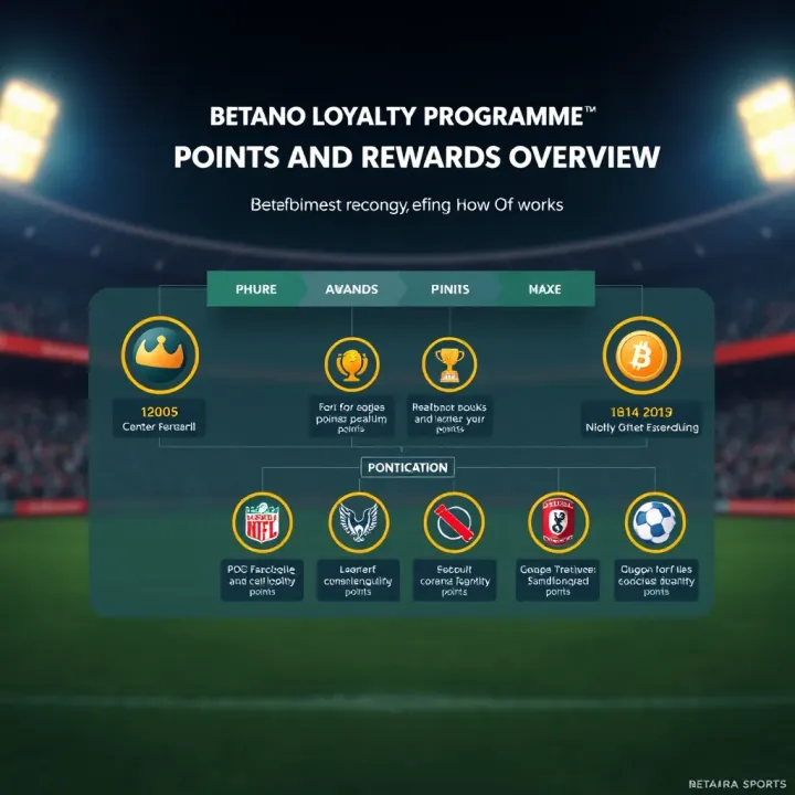 Graphic representation of Betano Loyalty Programme points accumulation and redemption system