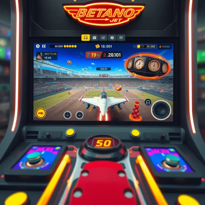Digital interface of Betano Lucky Jet game showing dynamic gameplay elements