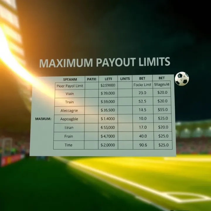 Diagram illustrating Betano maximum payout limits for various bet categories