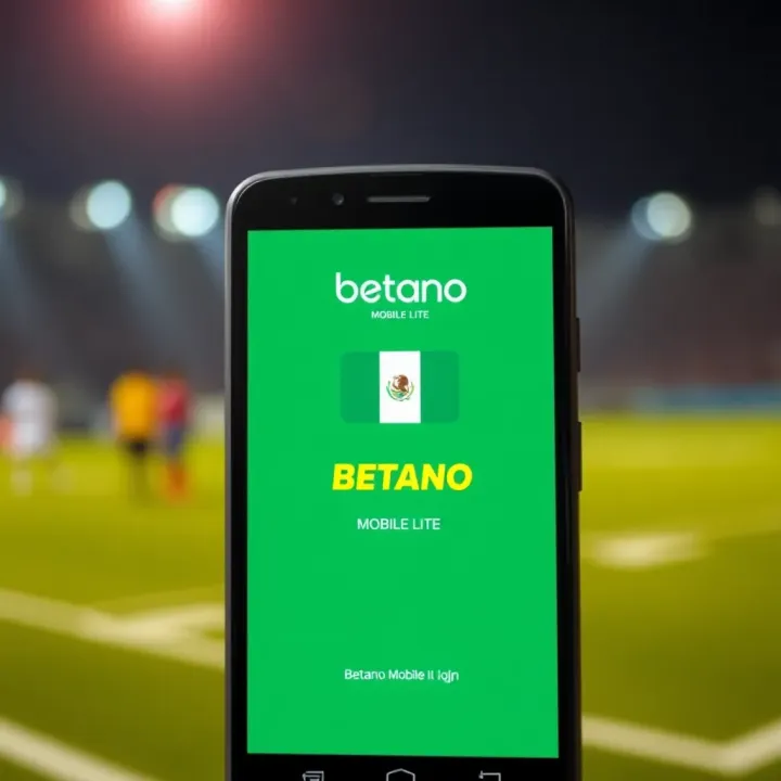 Mobile phone displaying Betano Mobile Lite login screen with Nigerian flag icon