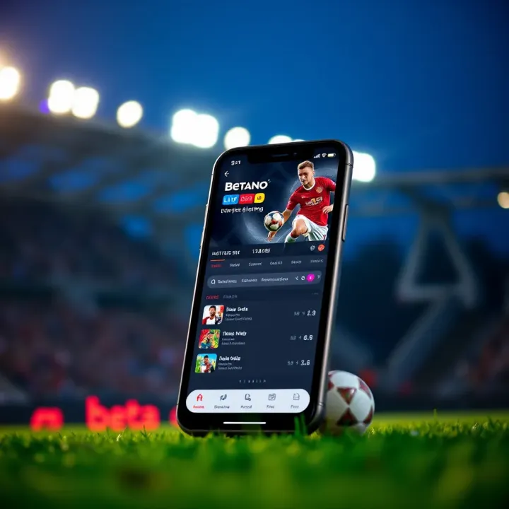 Mobile device displaying the Betano sports betting mobile website interface with live odds and upcoming matches