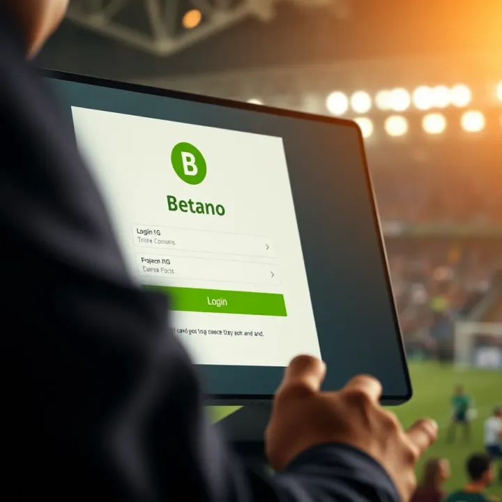 User entering login credentials on Betano NG platform interface