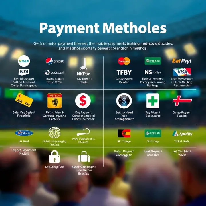 Illustration of various payment methods available on Betano Nigeria mobile platform