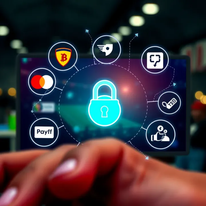 Various payment methods icons representing secure transactions for online betting
