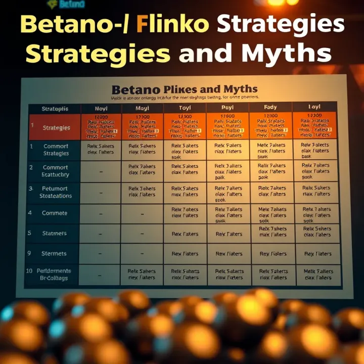 Chart illustrating common strategies and myths related to Plinko signals for online betting