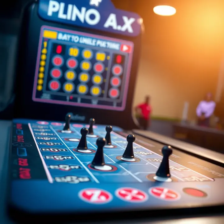 Digital representation of the Betano Plinko X game board showing the path of the disc through pegs