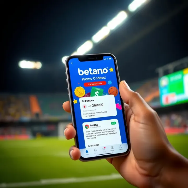 Illustration showing a digital promotion code on a smartphone screen with elements symbolizing bonuses and rewards for Nigerian players