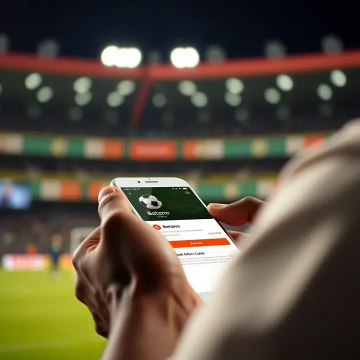 Illustration of a digital referral code being shared on a mobile device for online sports betting
