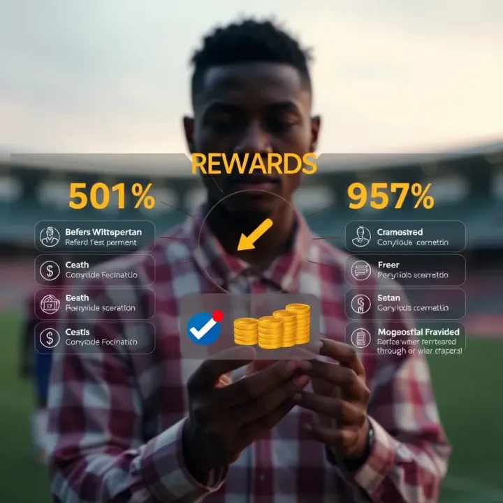 Graphical representation of rewards and benefits earned through Betano referral program for Nigerian users