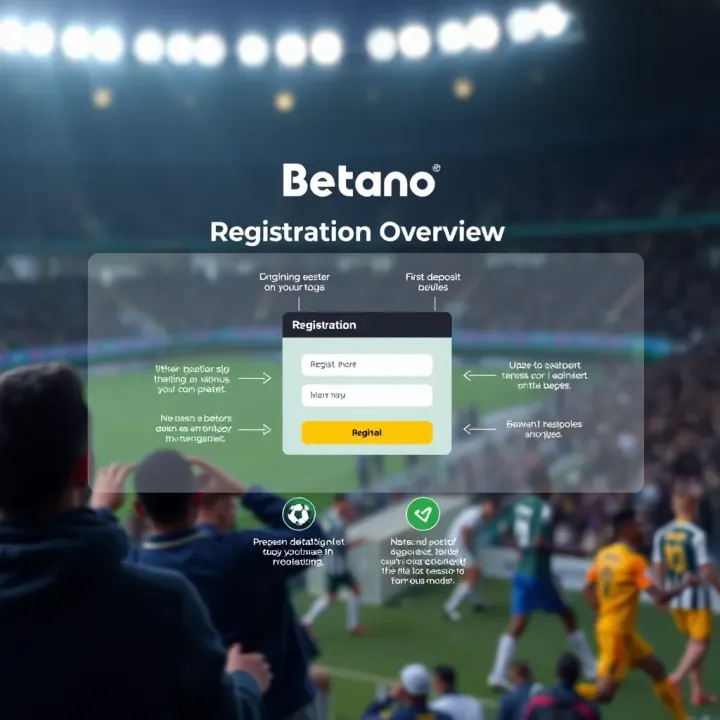 Registration Overview for Nigerian Bettors on Betano Diagram illustrating how Nigerian bettors can register on Betano to claim the first deposit bonus