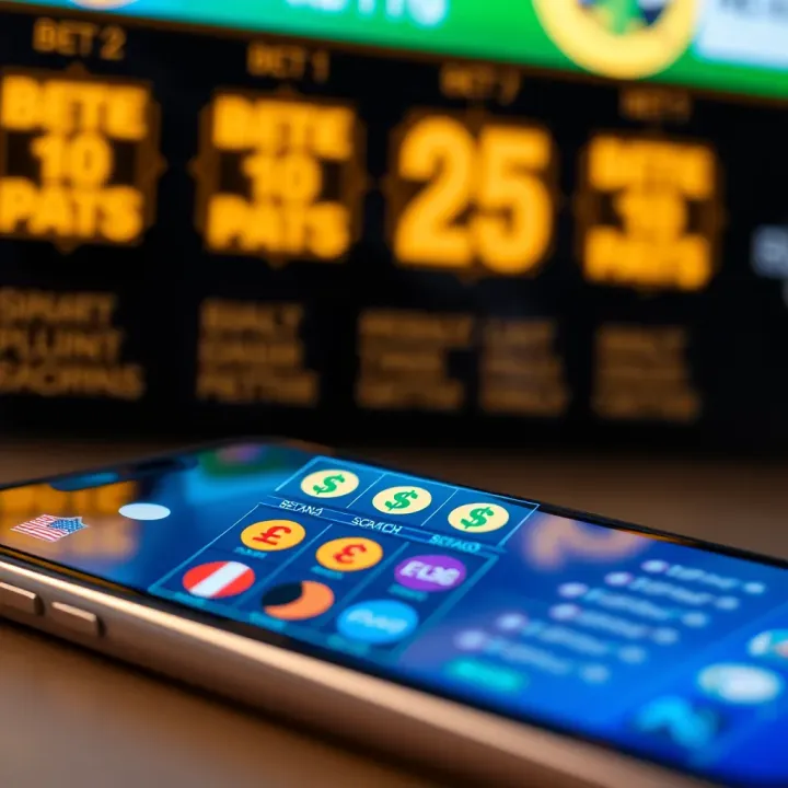 Digital representation of a Betano scratch card on a mobile device with betting icons and Nigerian currency symbols