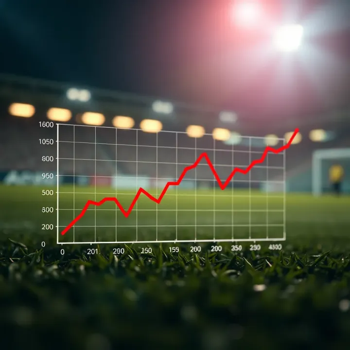 Graph showing recent performance trends of Serie A football clubs