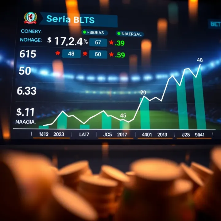 Graph displaying football statistics and betting odds with Nigerian Naira symbols indicating stake management