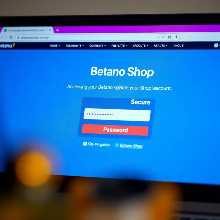 Secure login screen showing password entry field on Betano Shop website