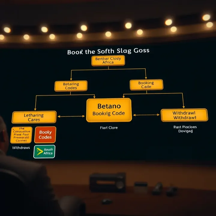Diagram showing the flow of Betano South Africa booking code from bet placement to withdrawal