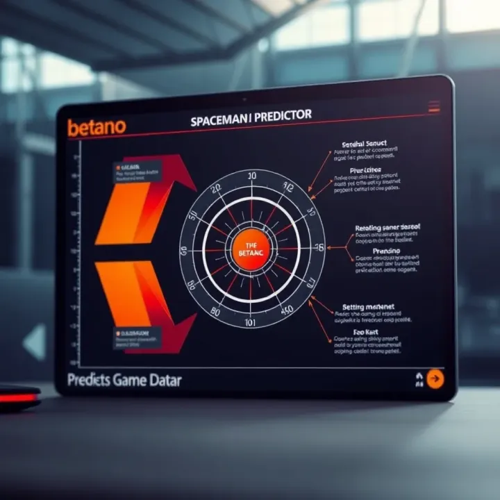 Diagram showing the mechanism of the Betano Spaceman Predictor analyzing data for betting