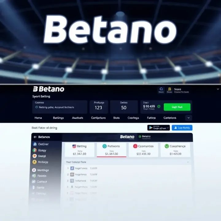 Dashboard view of Betano showing betting options and account management features after login