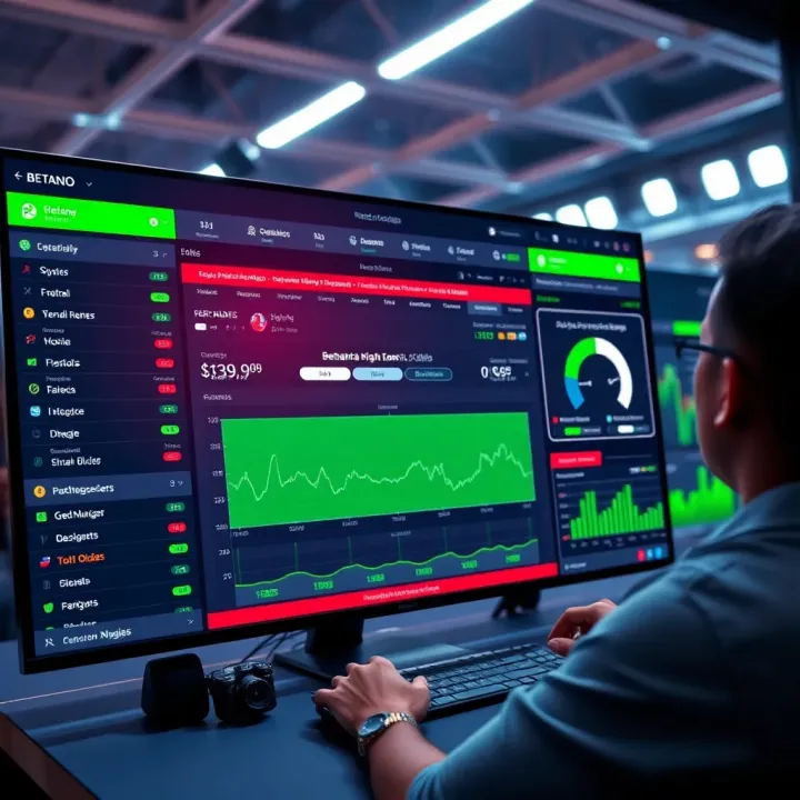 Dashboard showcasing detailed match analysis and betting odds on Betano VIP platform