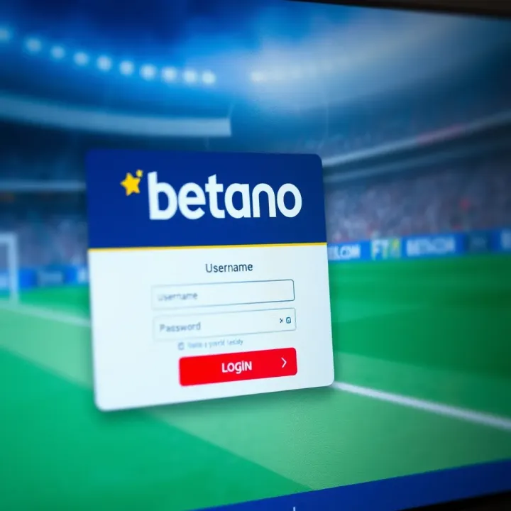 Screenshot of Betano website login page showing username and password fields
