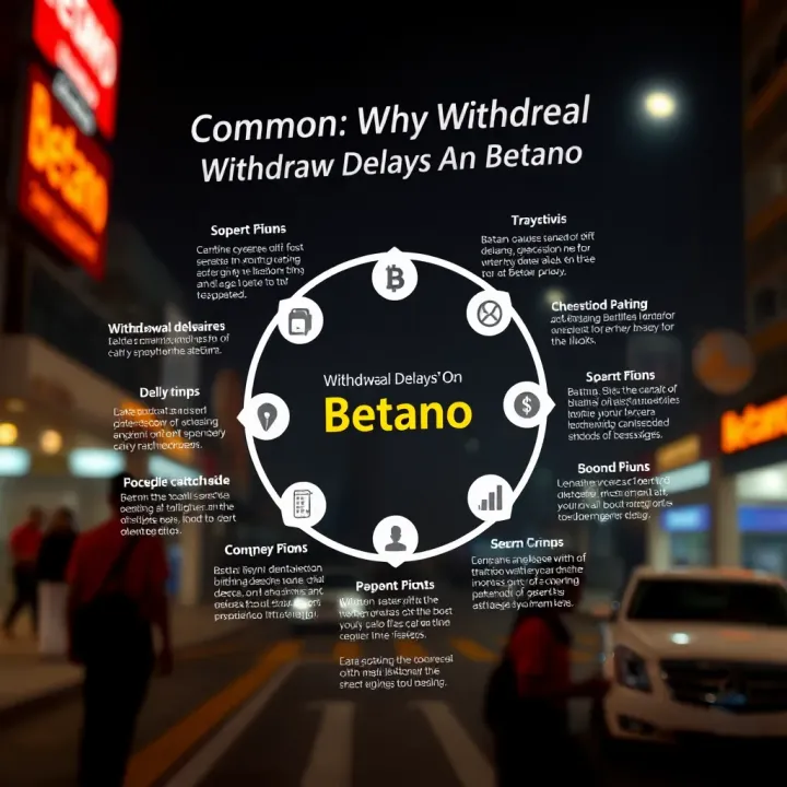 Diagram illustrating common causes of withdrawal delays on Betano platform