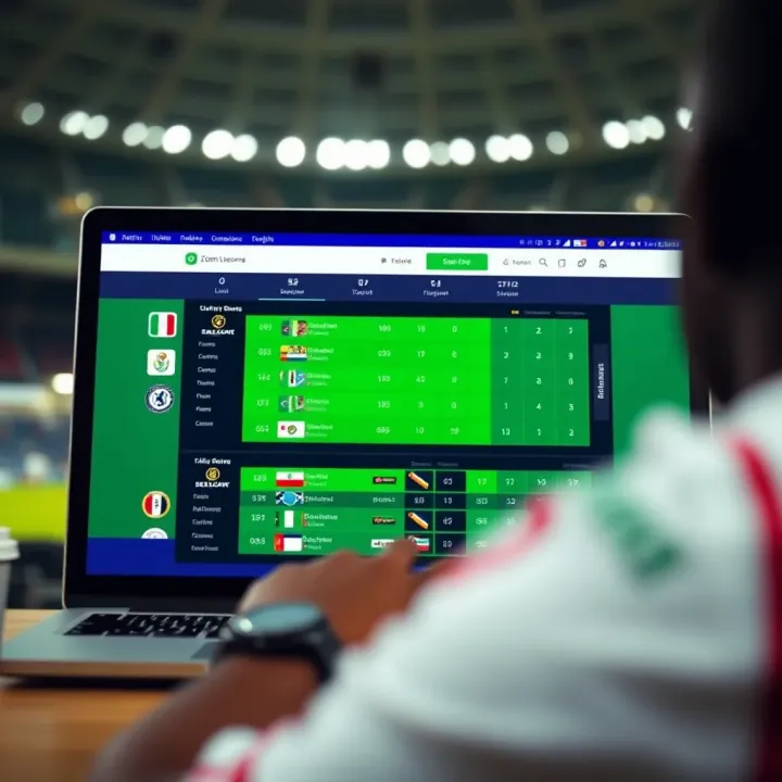 User interface showing live scores and betting odds for multiple sports popular in Nigeria