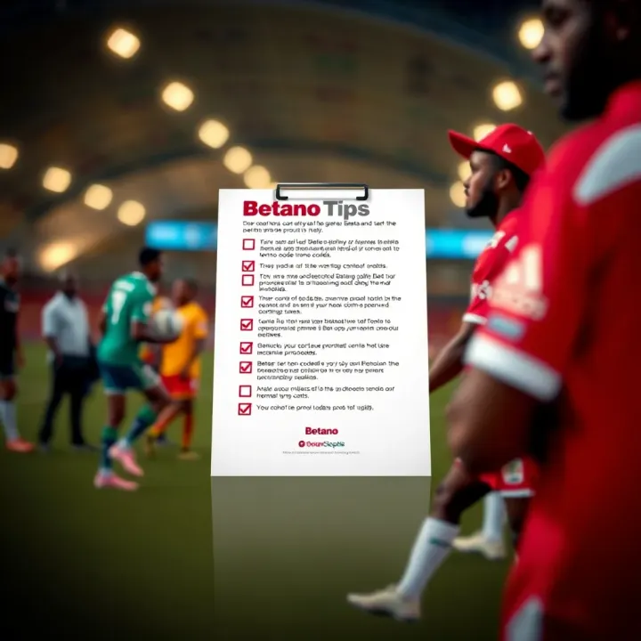 Illustration of a checklist highlighting important terms and tips for redeeming Betano promo codes safely