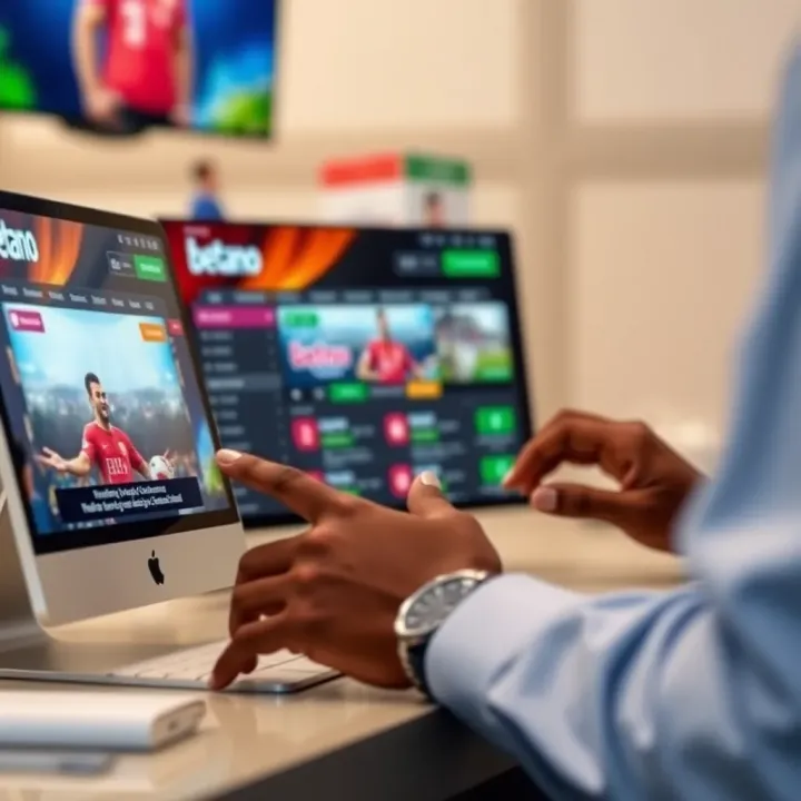 User navigating the Shop Betano website to locate available betting coupons in Nigeria